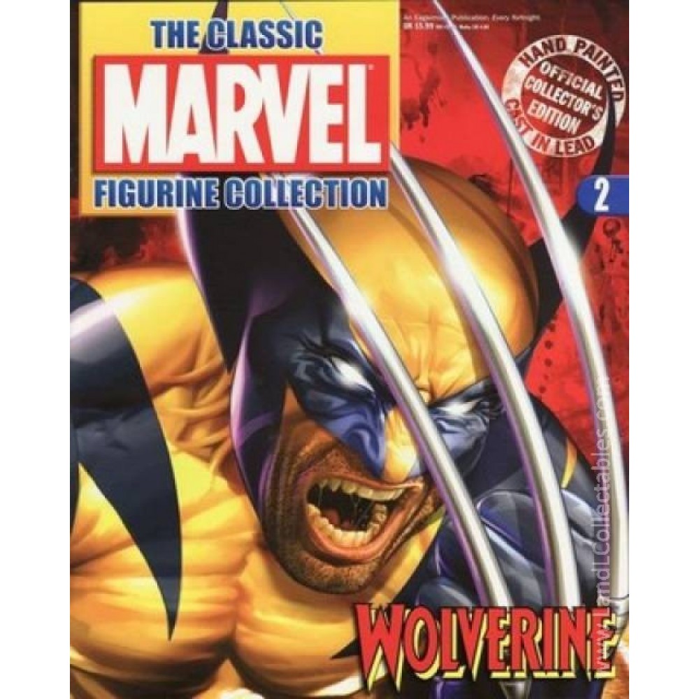 Classic Marvel Figurine Collection Eaglemoss 2005 Statue #2 Wolverine Mag Only