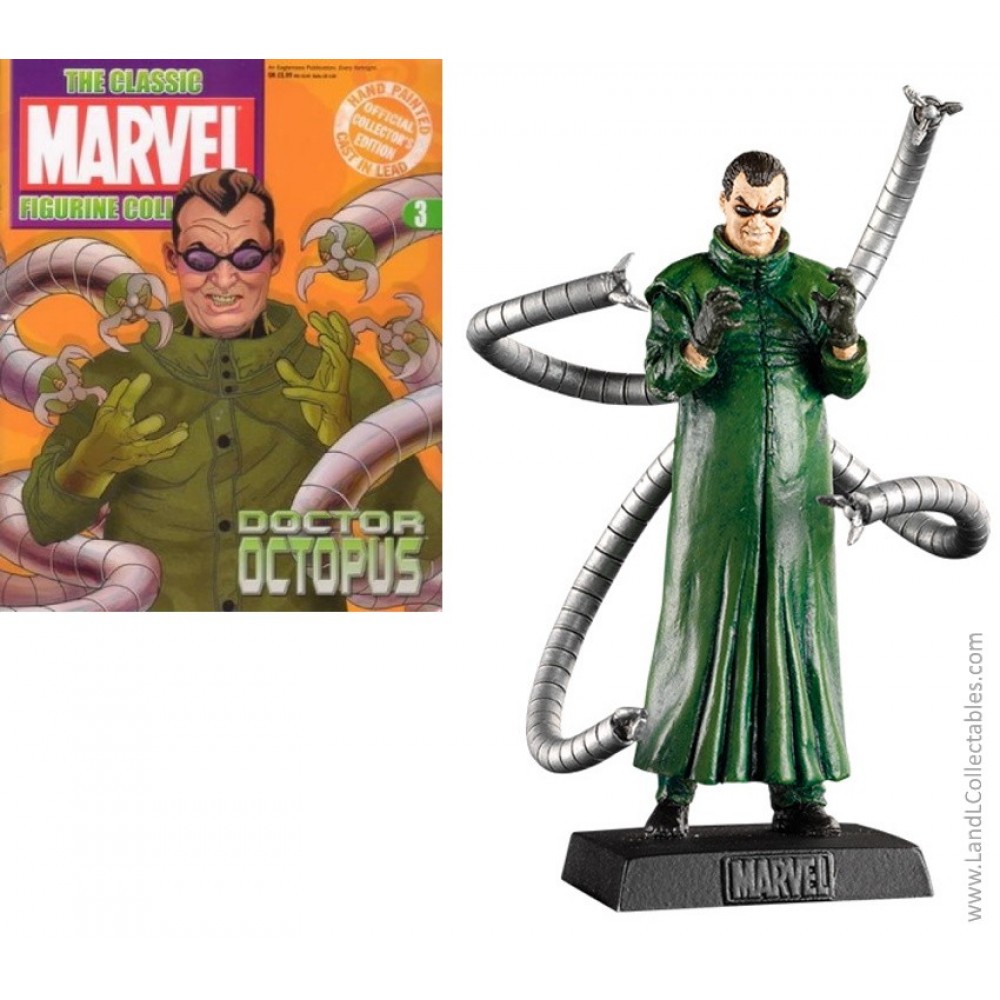 Classic Marvel Figurine Collection Eaglemoss 2005 Statue #3 Doctor Octopus +Mag