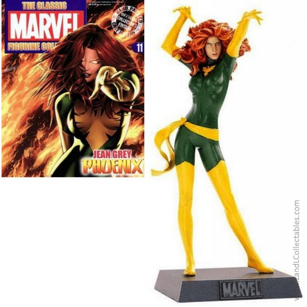 Classic Marvel Figurine Collection Eaglemoss 2006 #11 Phoenix Jean Grey Std +Mag