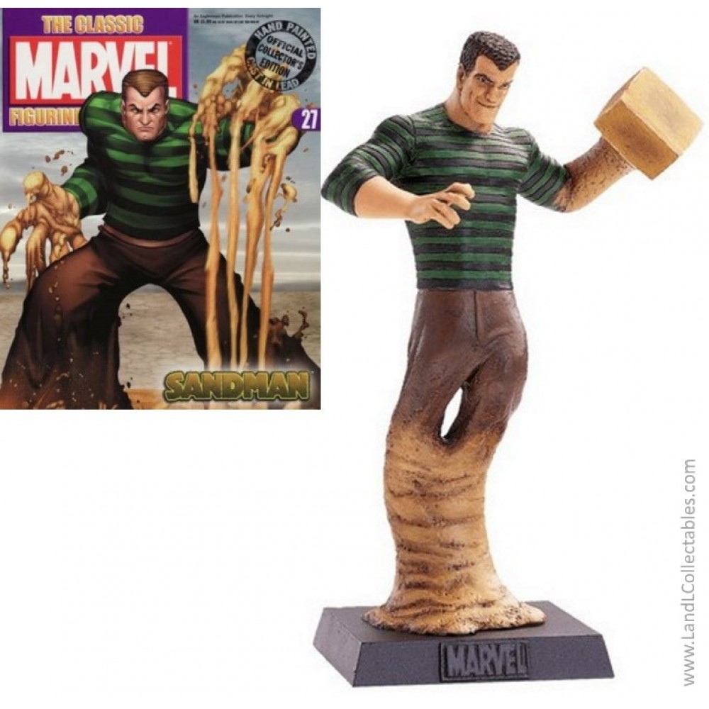 Classic Marvel Figurine Collection Eaglemoss 2007 Statue #27 Sandman +Mag