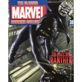 Classic Marvel Figurine Collection Eaglemoss 2007 Statue #30 Black Panther +Mag