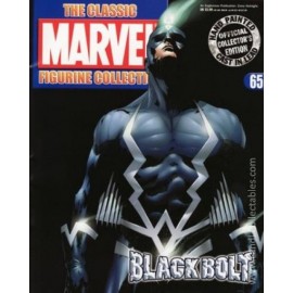 Classic Marvel Figurine Collection Eaglemoss 2008 Statue #65 Black Bolt +Mag