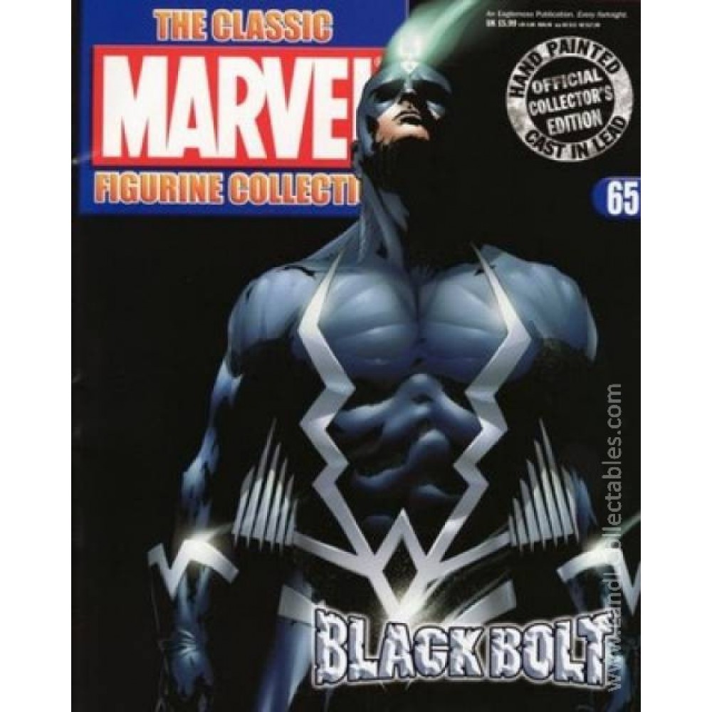 Classic Marvel Figurine Collection Eaglemoss 2008 Statue #65 Black Bolt Mag Only