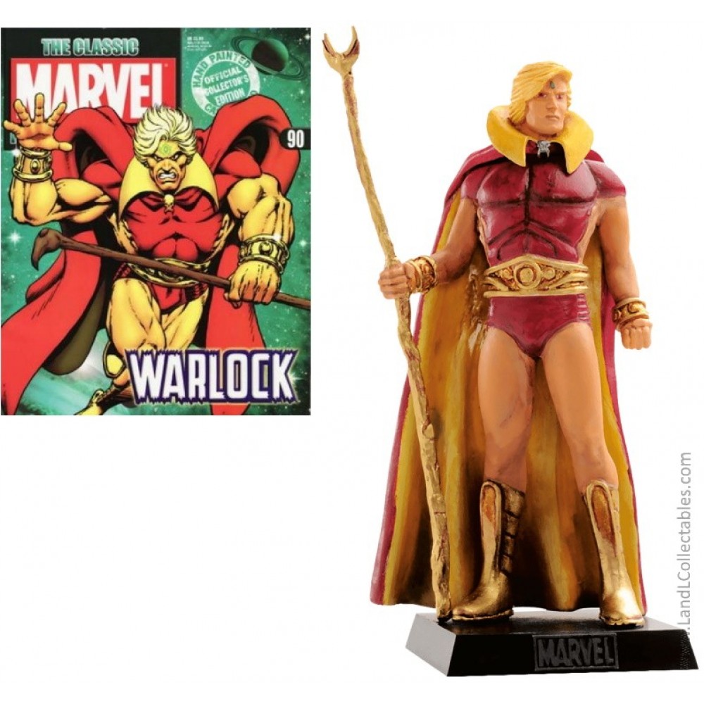 Classic Marvel Figurine Collection Eaglemoss 2009 Statue #90 Adam Warlock +Mag