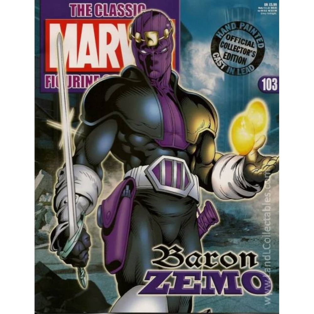 Classic Marvel Figurine Collection Eaglemoss 2009 #103 Baron Zemo Mag Only