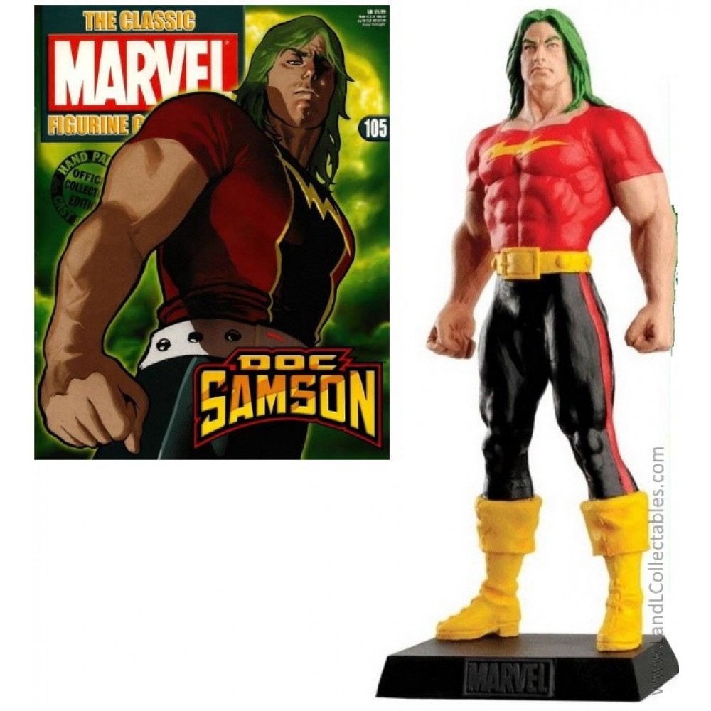 Classic Marvel Figurine Collection Eaglemoss 2009 Statue #105 Doc Samson +Mag