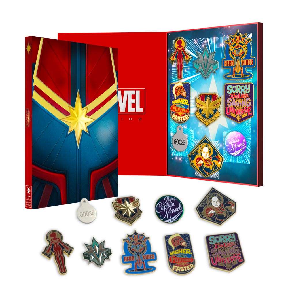 Marvel Cinematic Universe MCU Enamel Pin Set Captain Marvel x9 Badge