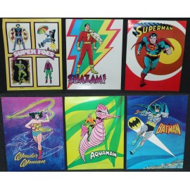 Super Friends 1975 Portfolio Folder Aquaman Superman Batman Wonder Woman x6 A