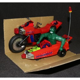 Spider-Man Hulk 1980s Motorcycle Sidecar YH-805S Battery Operated Tam Toys MIB