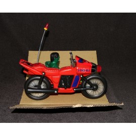 Spider-Man Hulk 1980s Motorcycle Sidecar YH-805S Battery Operated Tam Toys MIB