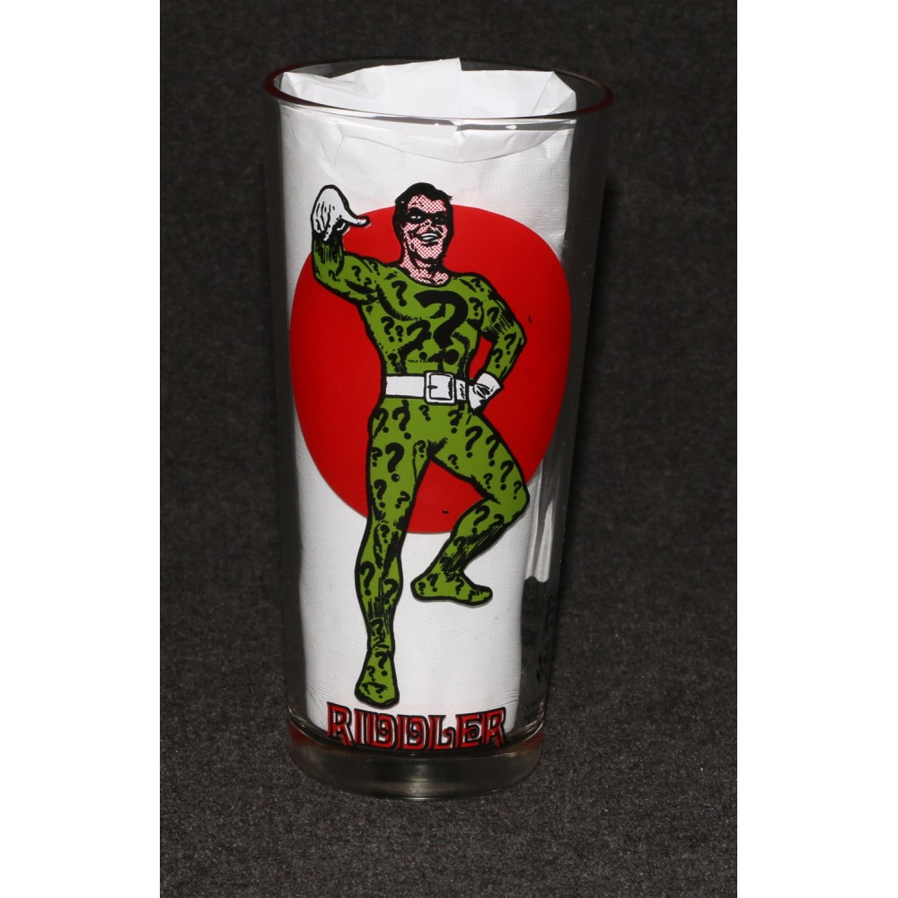 Batman 1976 Drinking Glass Pepsi Moon Series Riddler Mego A