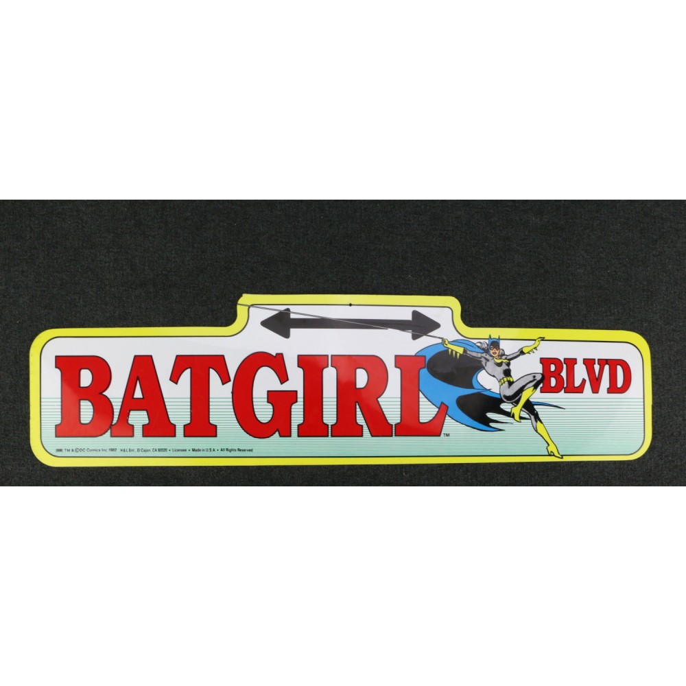 DC Super Heroes 1982 Batman Batgirl Blvd Plastic Street Sign