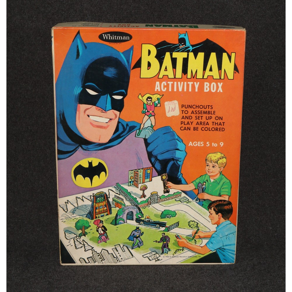 Batman 1966 Whitman #4780 Activity Box Play Set Boxed