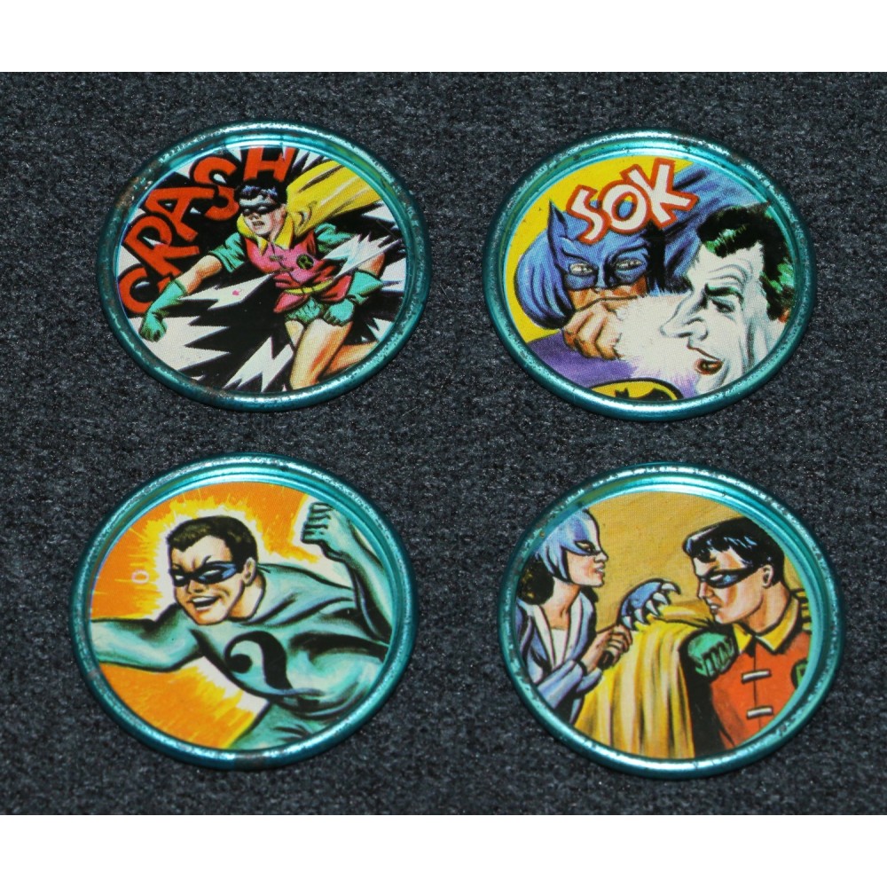 Batman 1966 Space Magic Coins Lot Trading Non-Sport Card Style x4 D