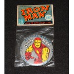 Marvel Super Heroes Iron Man 1966 Club Button Pin Pinback Hero Club Large MIP B