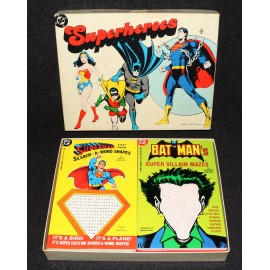 DC Superheroes Activity Box Tempo Books Batman Superman Wonder Woman Joker 1977