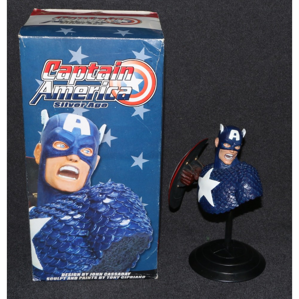 Captain America Silver Age Bust 2002 DYNAMIC FORCES Marvel LE 1,400 MIB