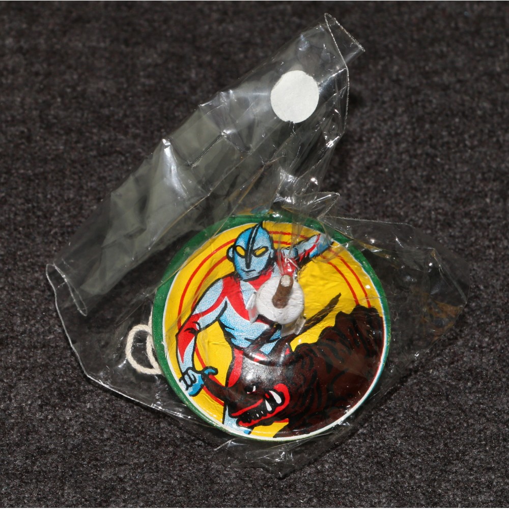 Ultraman Koma Top Tin Litho Spinning Japanese 1960s Vintage Sealed