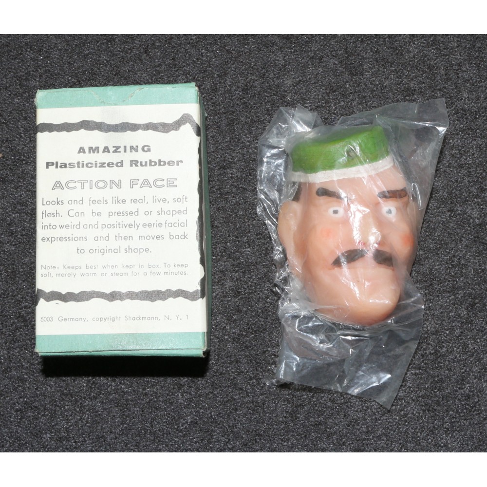 Action Face 1966 Amazing Plasticized Rubber MIB Shackmann Novelty