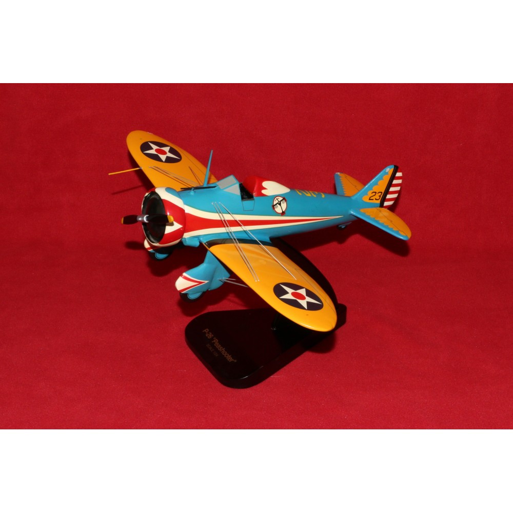 Desktop Model Plane P-26 Peashooter Biplane 14 1/2