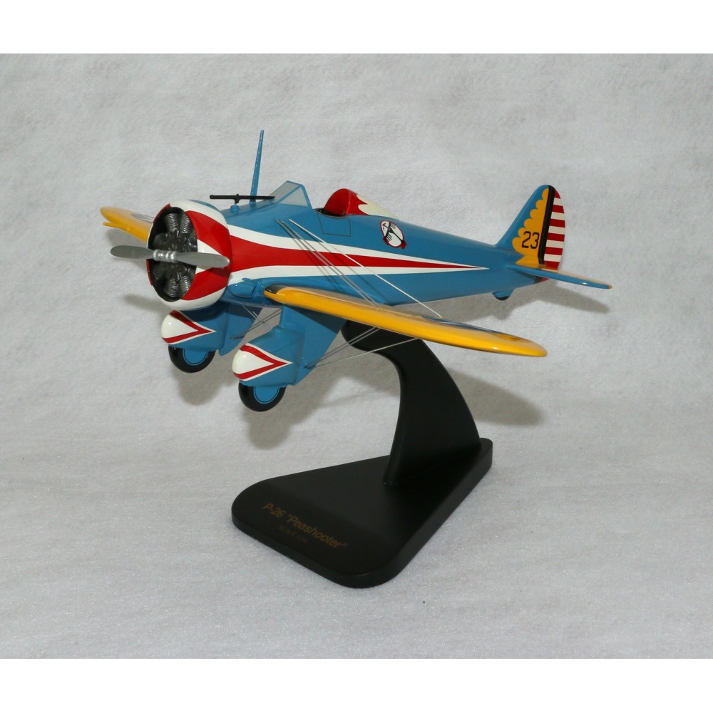 Desktop Model Plane P-26 Peashooter Biplane 14 1/2