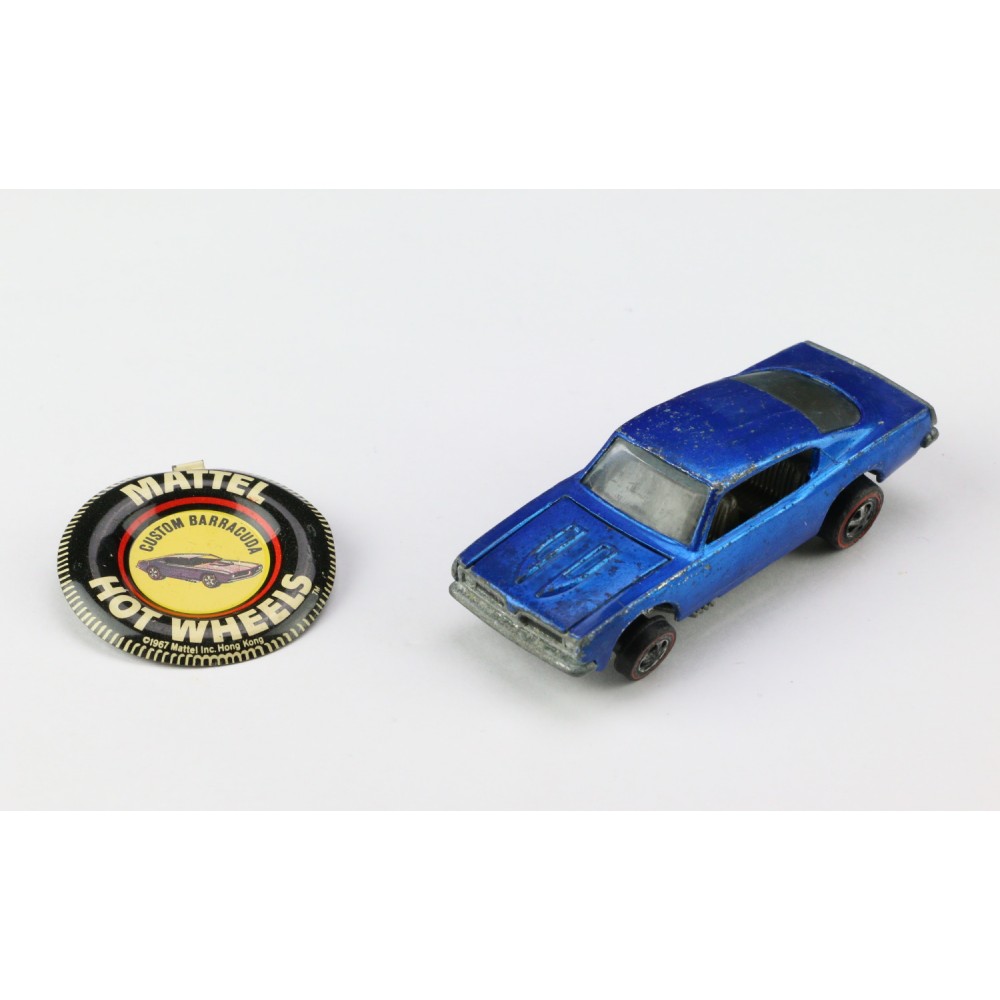 Hot Wheels Redline 1968 Barracuda Dark Blue Dark Interior USA