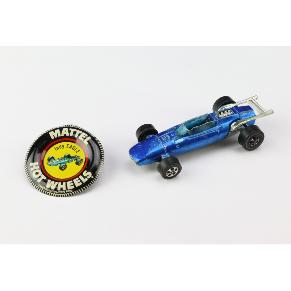 Hot Wheels Redline 1969 Indy Eagle Blue Dark Interior Hong Kong