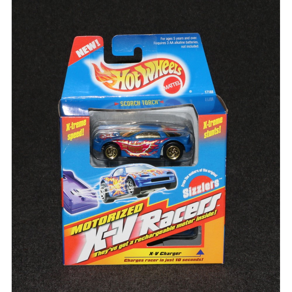 Hot Wheels 1997 V-R Scorch Torch Blue Camaro MIB