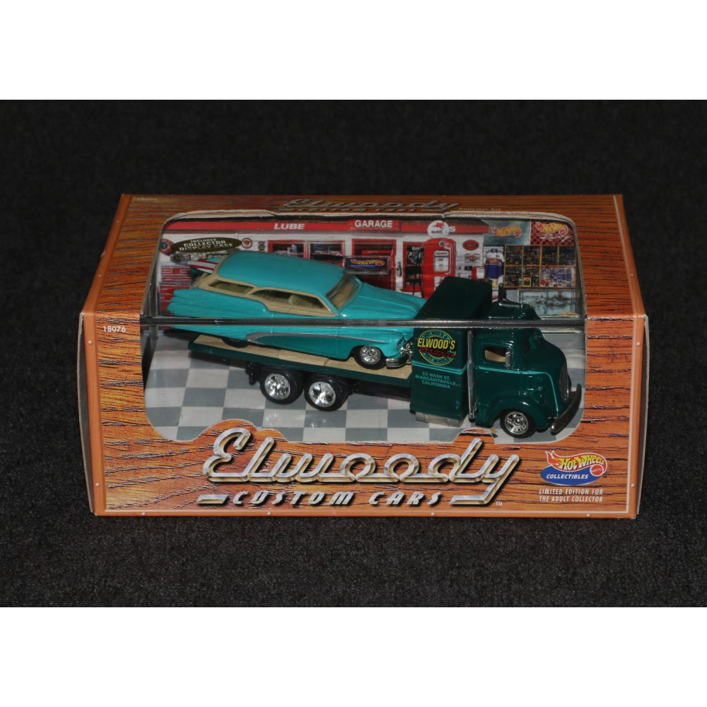 Hot Wheels Elwoody Custom Cars Ford Flat Bed 1950 Buick MIB #18076