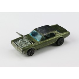 Hot Wheels Redline Custom Cougar Olive Dark Interior Black Roof +Button