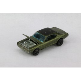 Hot Wheels Redline Custom Cougar Olive Dark Interior Black Roof +Button