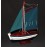 Sail Boat Model 2 Green Sails 16