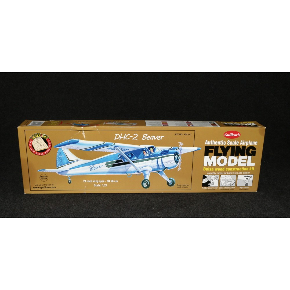 Guillow Plane Kit DHC-2 Beaver Flying Model Balsa Aircraft 24