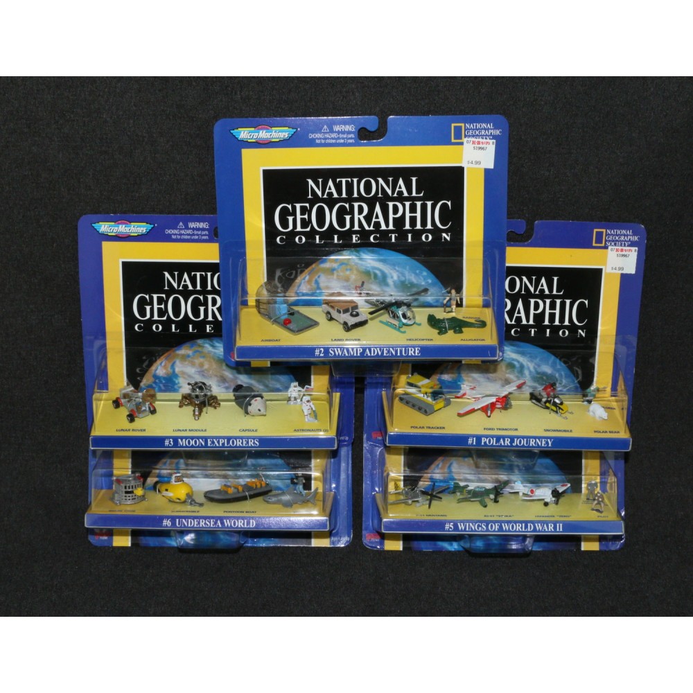 Micro Machines 1997 National Geographic Collection 5/6 Set