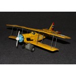 Plane S & E Biplane 1960 Curtiss Jenny Trainer Tin Litho Friction Japan HK 47