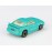 Life-Like HO Slot Car 1996 #9735 Mustang Aqua Hart Top Convertible