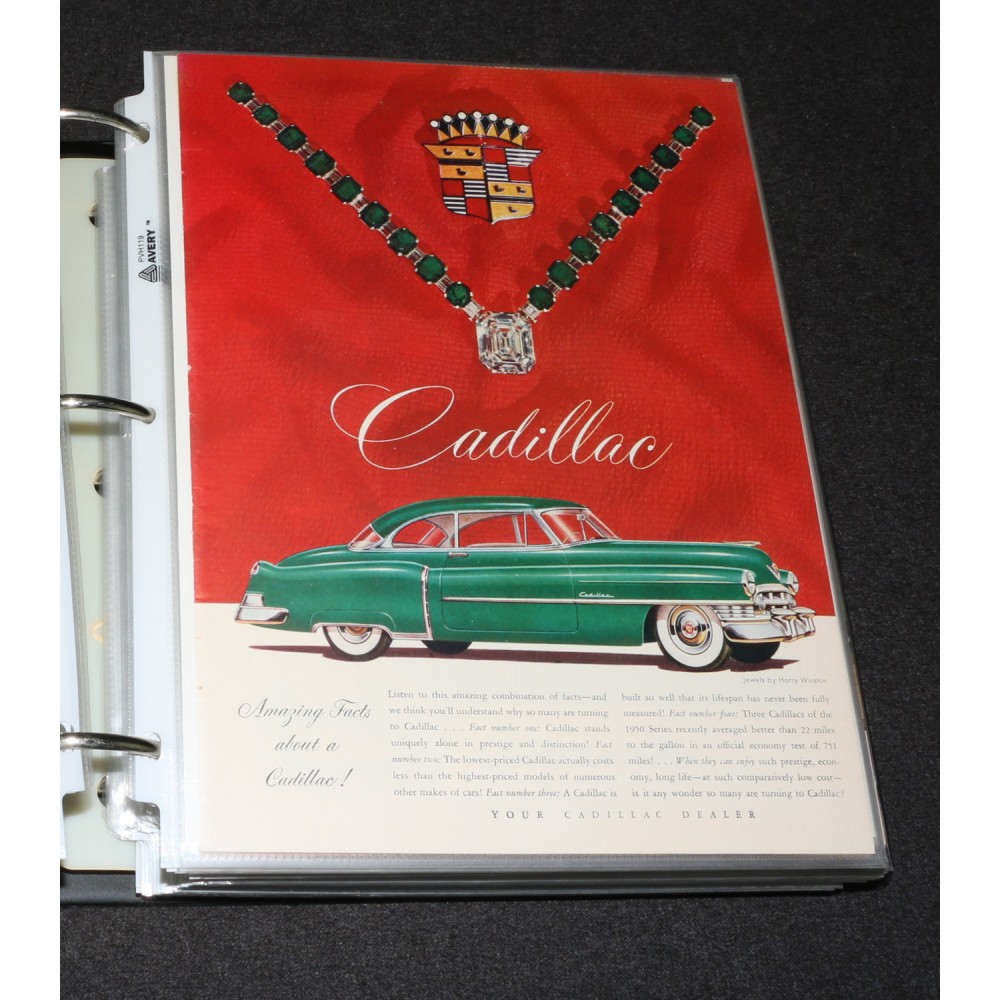 Cadillac Vintage Advertising 1950s 1950 - 1958 63 Pages Original Sleeved Boarded