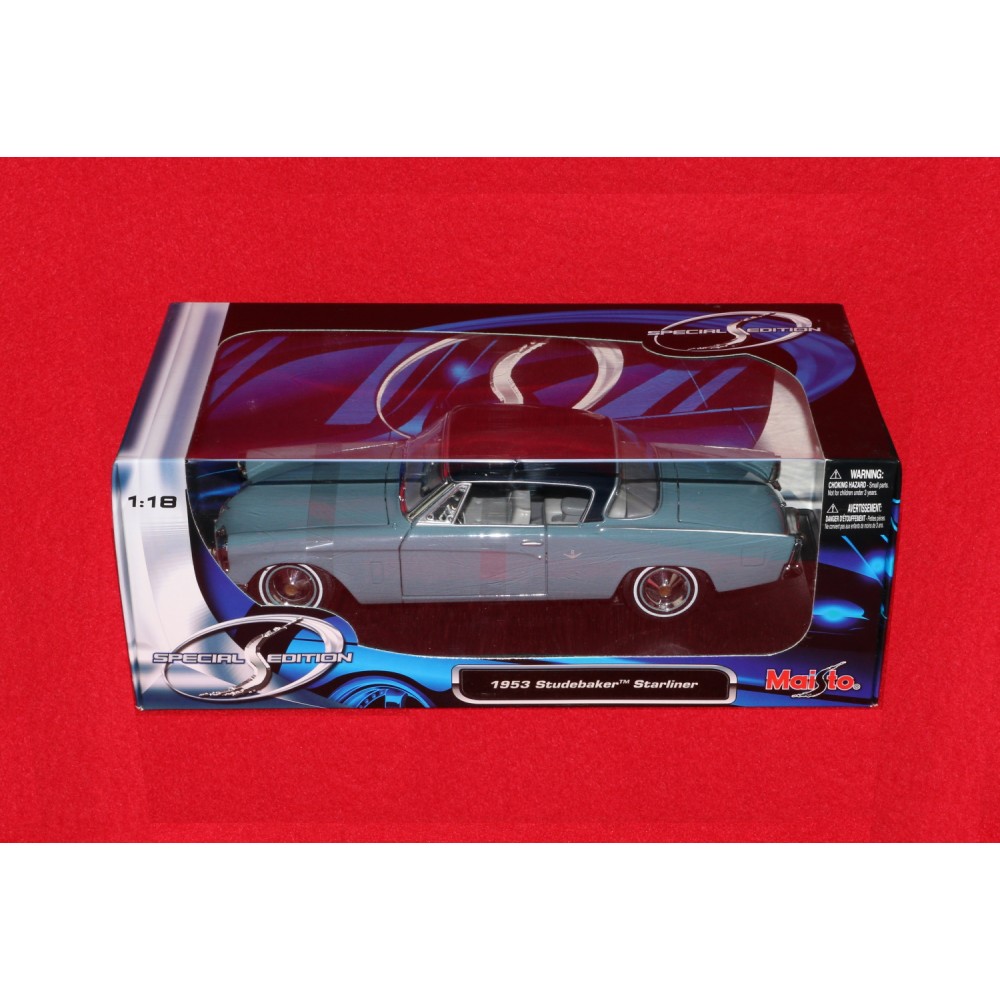 Maisto 1953 Studebaker Starliner Diecast Car 1/18 Blue Green 2006 Black Top MIB